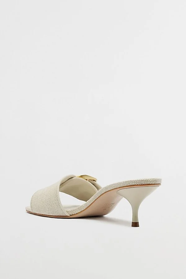 Schutz Olga Kitten Heel Sandal in Beige - Image 5