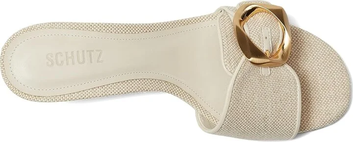 Schutz Olga Kitten Women's Sandals Oyster : 11 M, Leather - Image 2