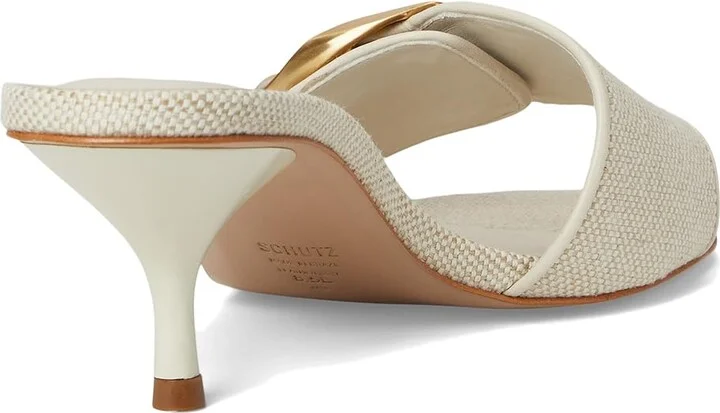 Schutz Olga Kitten Women's Sandals Oyster : 11 M, Leather - Image 4