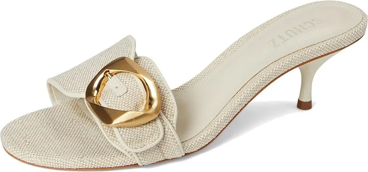 Schutz Olga Kitten Women's Sandals Oyster : 11 M, Leather - Image 5