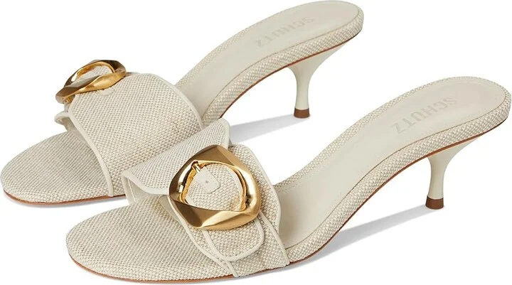 Schutz Olga Kitten Women's Sandals Oyster : 11 M, Leather
