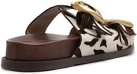 Schutz Olga Sporty Buckle Sandal in Off Brown - Image 4