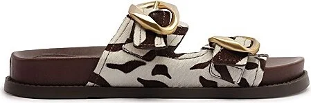 Schutz Olga Sporty Buckle Sandal in Off Brown - Image 5