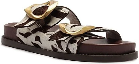 Schutz Olga Sporty Buckle Sandal in Off Brown