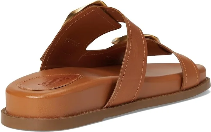 Schutz Olga Sporty Women's Sandals Cuoio Brown : 5 M, Leather/Rubber - Image 4