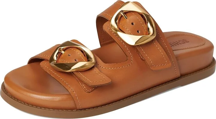 Schutz Olga Sporty Women's Sandals Cuoio Brown : 5 M, Leather/Rubber - Image 5