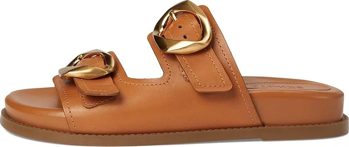 Schutz Olga Sporty Women's Sandals Cuoio Brown : 5 M, Leather/Rubber - Image 6
