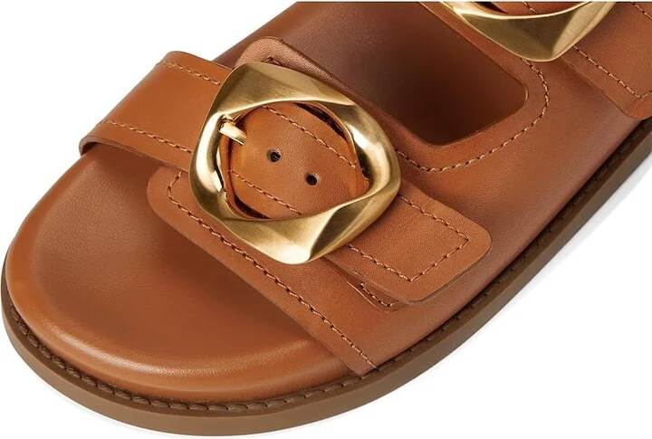 Schutz Olga Sporty Women's Sandals Cuoio Brown : 5 M, Leather/Rubber - Image 7