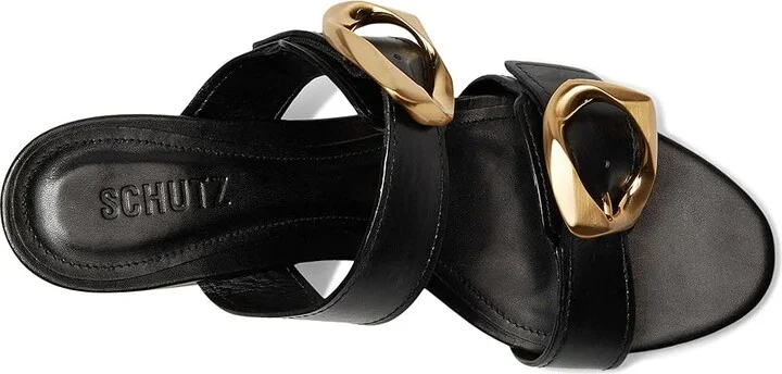 Schutz Olga Women's Sandals Black : 10 M, Leather - Image 2