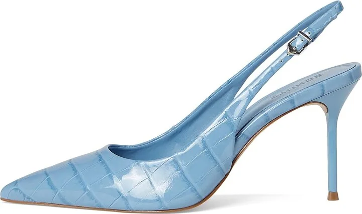 Schutz Paola High Women's Heels Riviera Blue : 5 M, Leather - Image 6