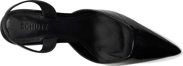 Schutz Paola Mid High Women's Heels Black : 8 M, Leather - Image 2