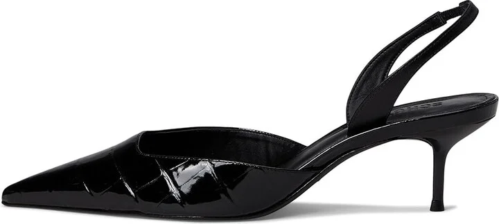 Schutz Paola Mid High Women's Heels Black : 8 M, Leather - Image 6