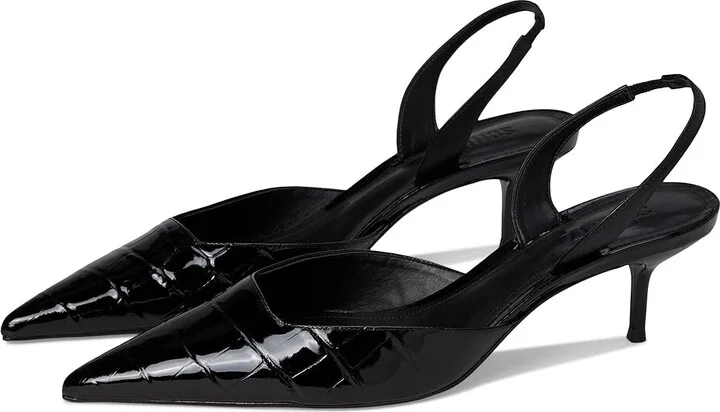 Schutz Paola Mid High Women's Heels Black : 8 M, Leather