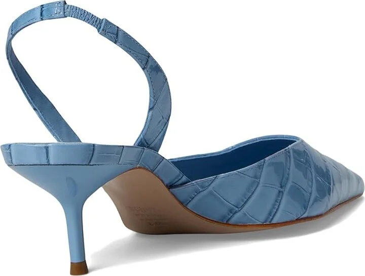 Schutz Paola Mid High Women's Heels Riviera Blue : 6 M, Leather - Image 4