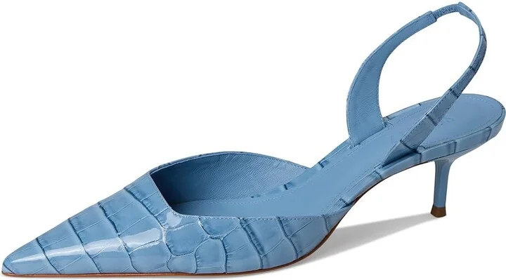 Schutz Paola Mid High Women's Heels Riviera Blue : 6 M, Leather - Image 5