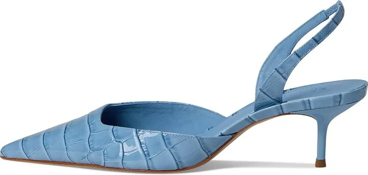 Schutz Paola Mid High Women's Heels Riviera Blue : 6 M, Leather - Image 6