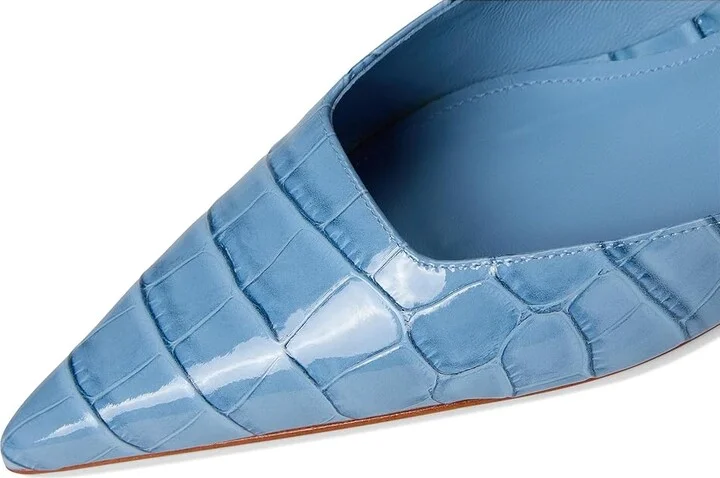 Schutz Paola Mid High Women's Heels Riviera Blue : 6 M, Leather - Image 7
