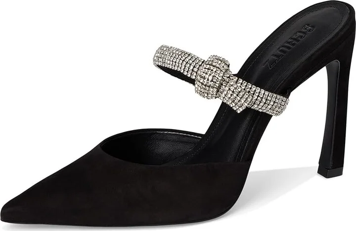 Schutz Pearl Curve High Women's Heels Black : 8.5 M, Leather - Image 5