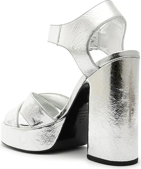 Schutz Penelope Women's Sandals Prata : 8 M, Leather - Image 4