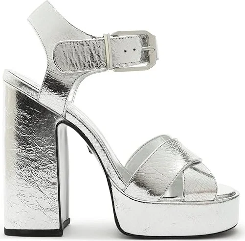 Schutz Penelope Women's Sandals Prata : 8 M, Leather - Image 5