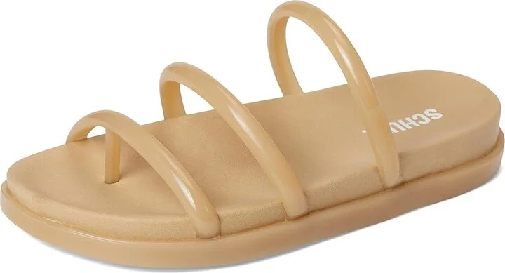 Schutz Polly Sporty Women's Wedge Shoes Bege Cuban Sand : 6.5 M, Synthetic - Image 5