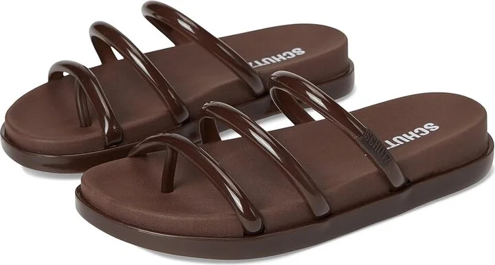 Schutz Polly Sporty Women's Wedge Shoes Marrom Chocolate Bar : 8 M, Synthetic
