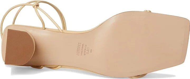 Schutz Pompeii Mid Women's Sandals Natural Nibs : 10.5 M, Leather - Image 3