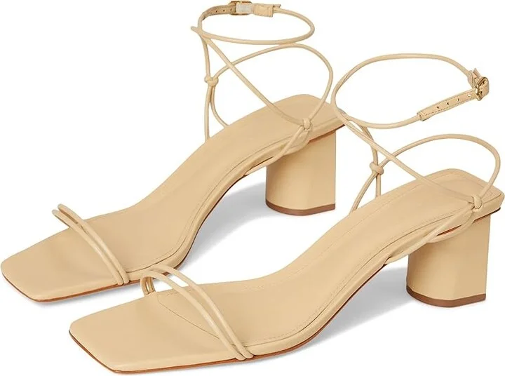 Schutz Pompeii Mid Women's Sandals Natural Nibs : 10.5 M, Leather
