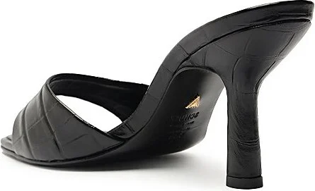 Schutz Posseni Leather Heeled Mule in Black - Image 2