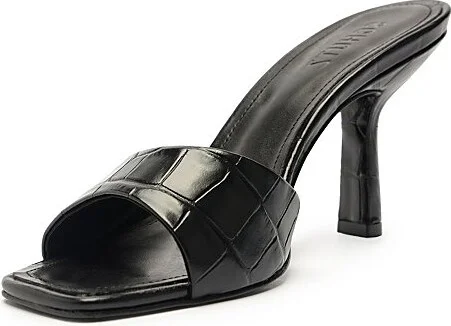 Schutz Posseni Leather Heeled Mule in Black - Image 4