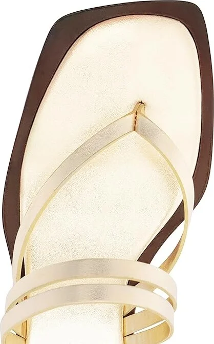 Schutz Rania Flat Women's Sandals Platina : 5 M, Leather - Image 4