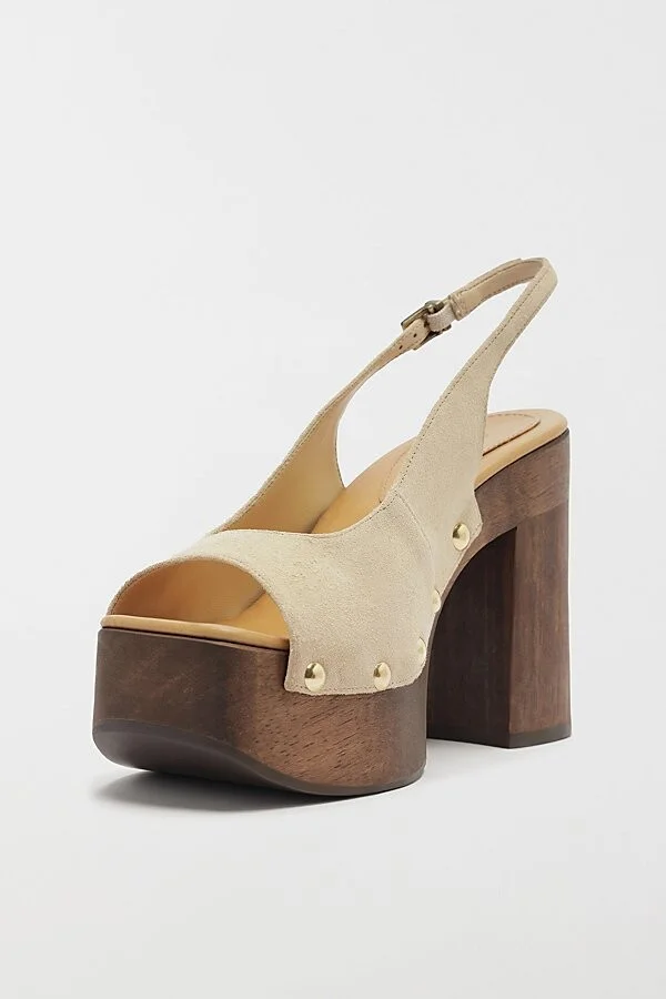 Schutz Rose Sling Clog Sandal in Caramel Coffee - Image 7