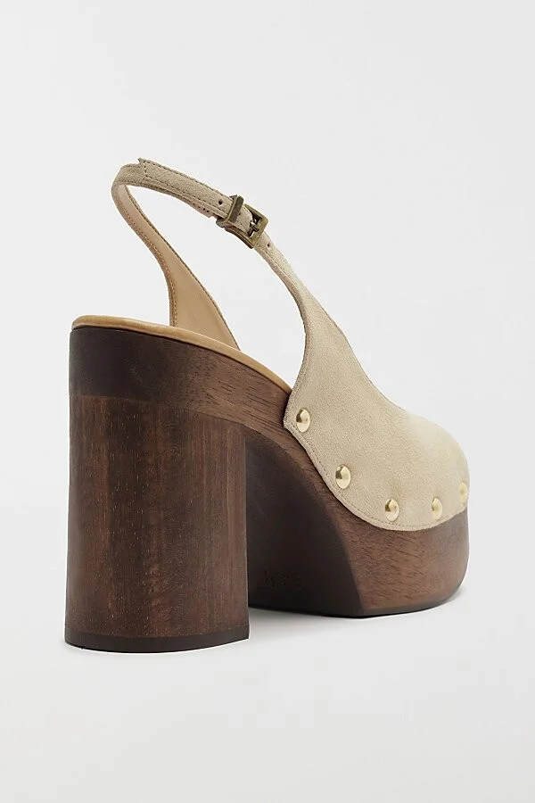 Schutz Rose Sling Clog Sandal in Caramel Coffee - Image 8