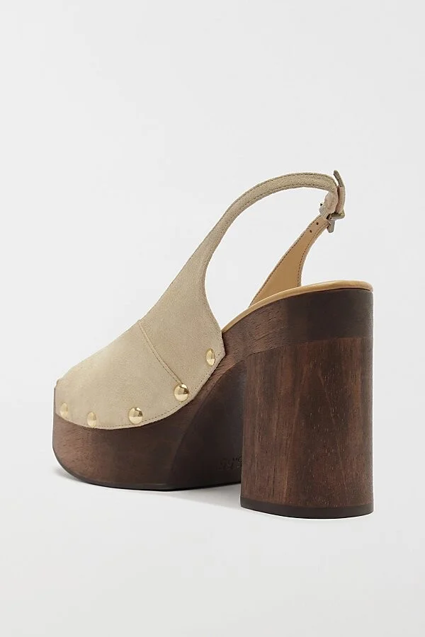 Schutz Rose Sling Clog Sandal in Caramel Coffee - Image 9