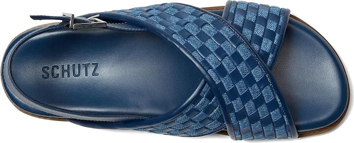 Schutz Ruby Sporty Women's Wedge Shoes Infinite Blue : 8.5 M, Leather - Image 2