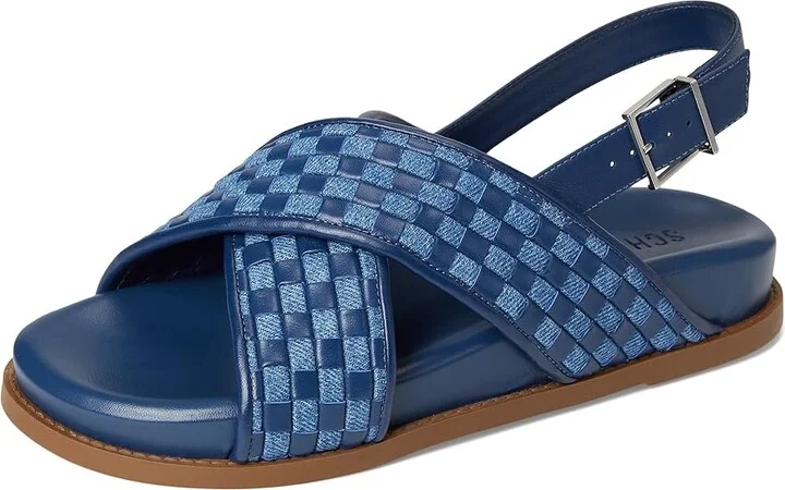 Schutz Ruby Sporty Women's Wedge Shoes Infinite Blue : 8.5 M, Leather - Image 5