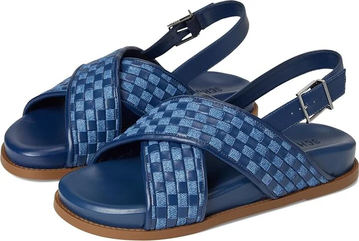Schutz Ruby Sporty Women's Wedge Shoes Infinite Blue : 8.5 M, Leather
