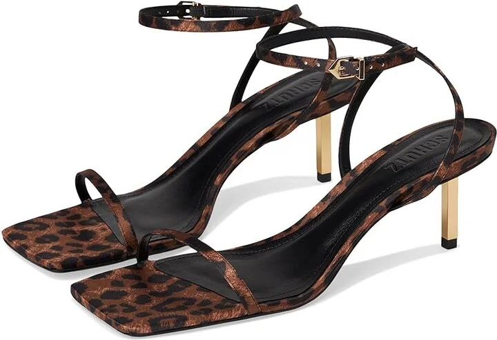Schutz Sam Mid Women's Sandals Black /Natural : 8.5 M, Leather