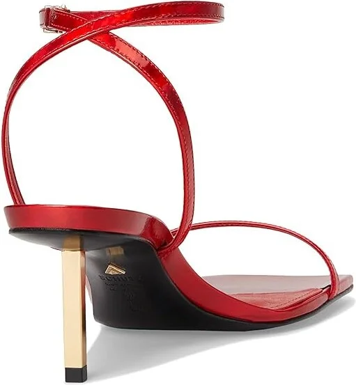 Schutz Sam Mid Women's Sandals Red Berry : 5.5 M, Leather - Image 4