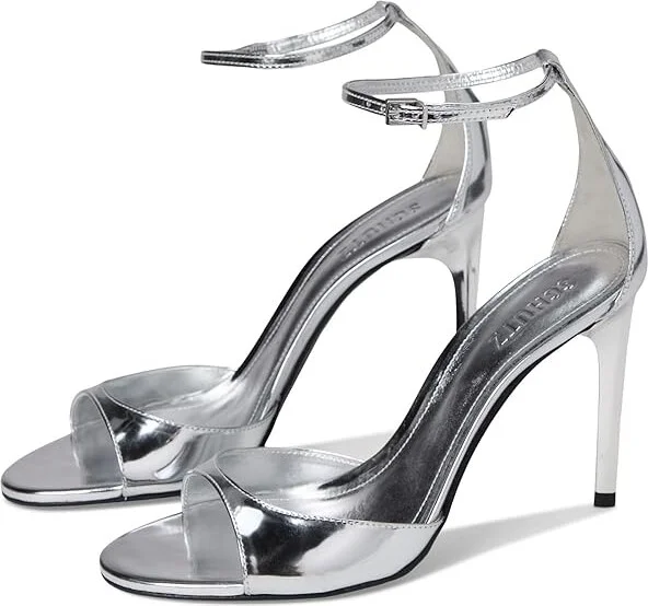 Schutz Scarlett Women's Sandals Prata : 10 M, Leather