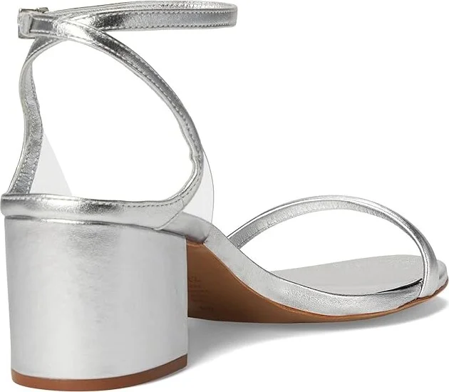 Schutz Skye Mid block Women's Sandals Silver : 7.5 M, Leather - Image 4