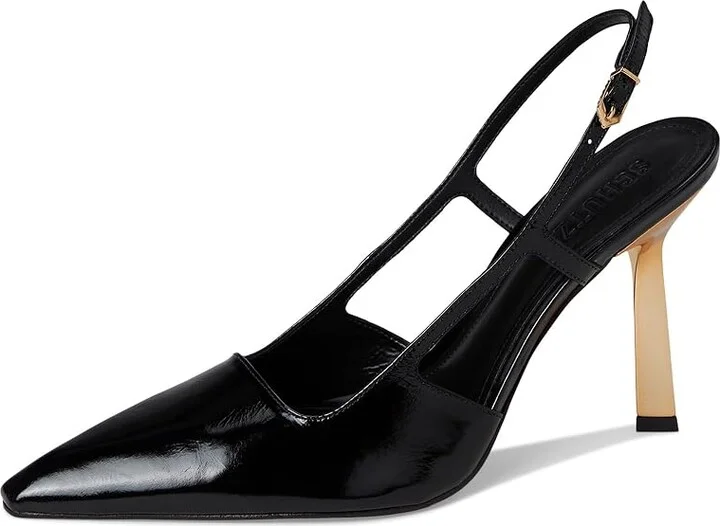 Schutz Sophia High Women's Heels Black : 9.5 M, Leather - Image 5