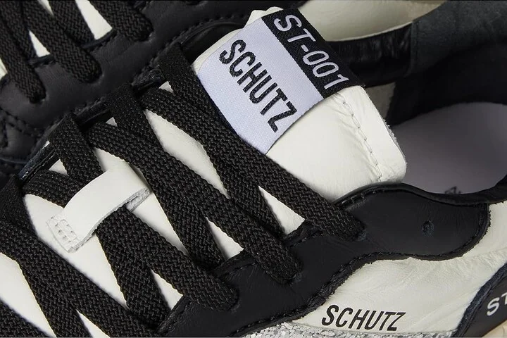 Schutz St 001 Women's Shoes White/Black/Prata/Platina : 5 M, Leather - Image 7