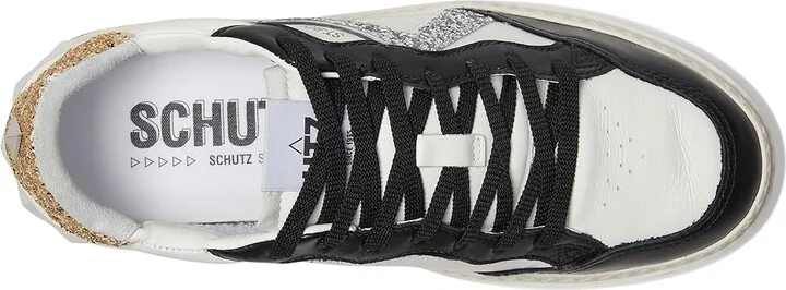 Schutz St Bold Women's Shoes White/Black/Prata/Platina : 7 M, Leather - Image 2