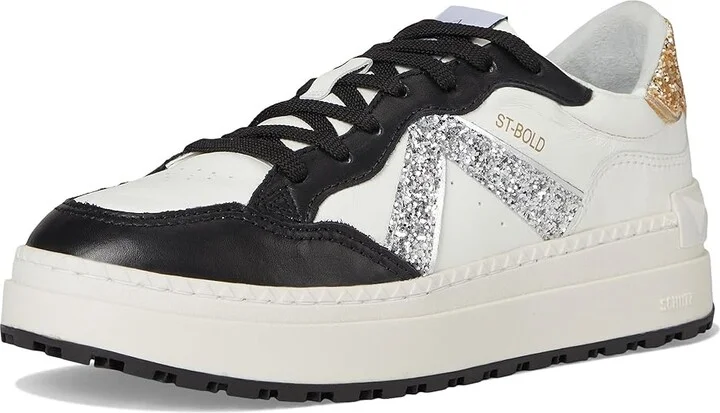 Schutz St Bold Women's Shoes White/Black/Prata/Platina : 7 M, Leather - Image 5