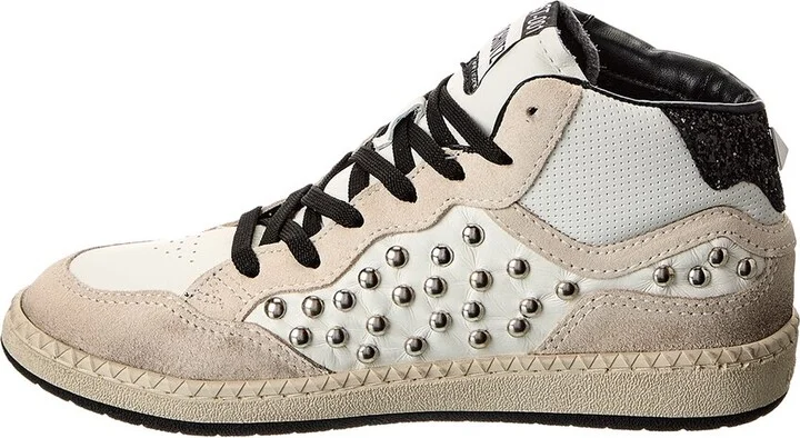 Schutz St Mid Rock Leather High-Top Sneaker - Image 2