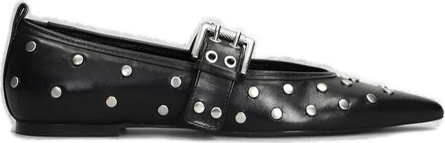 Schutz Stud-Embellished Ballet Flats