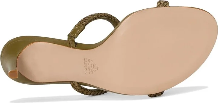 Schutz Taliah Woven Women's Sandals Matcha : 7 M, Leather - Image 3