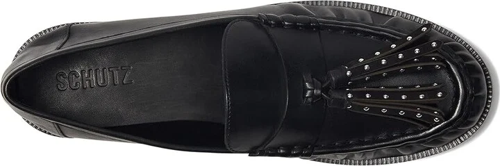 Schutz Tilly Women's Flat Shoes Black : 8.5 M, Leather - Image 2