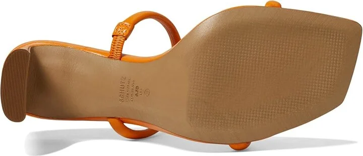 Schutz Ully Tab Women's Sandals Bright Tangerine : 11 M, Leather - Image 3